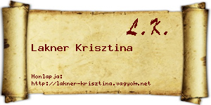 Lakner Krisztina névjegykártya